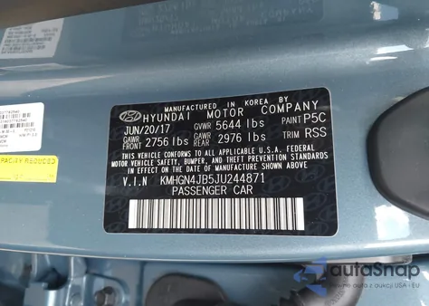 2018 Genesis G80 3.3T Sport from USA, damaged, VIN KMHGN4JB5JU244871